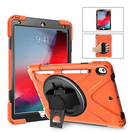 İPad Pro 10.5 Air10.5 2019 Kalem Yerli Standlı Zırh Kılıf Shockproof case-(5775