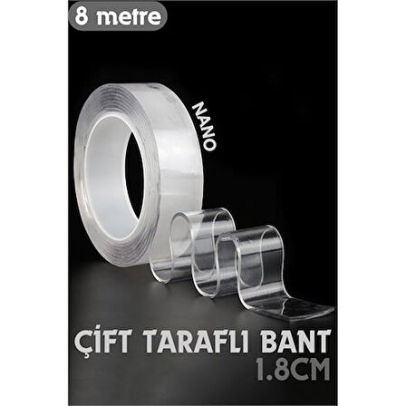 HSNET 8 Metre Çift Taraflı Yapıştırıcı Bant Çivisiz Montaj