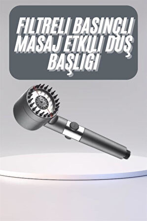 Yüksek Performanslı Masaj Etkili Su Tasarruflu Duş Başlığı Krom Kaplama Uzun 