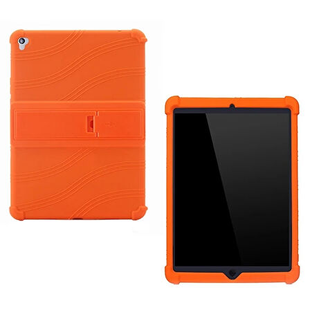 İPad 7 10.2 inch- İPad Air 3 10.5 inch Kılıf Standlı Darbe Emici Silikon Kılı
