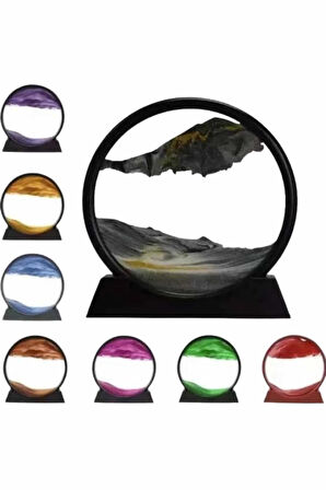 Dekoratif Sulu Kum Saati Ofis Masa Üstü Ev Yuvarlak Kum Saati