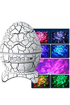 Yumurta Görünümlü Masa ve Gece Lambası Renk Değiştirebilen Projektör