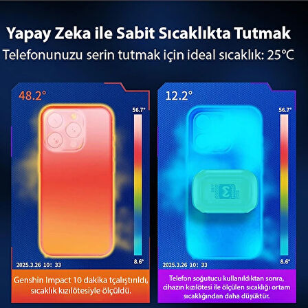 CX12 Pro 2000Mah Bataryalı i Manyetik Cep Telefon Soğutma-(5775)