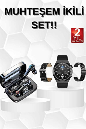 Kulak İçi Kablosuz Bluetooth Kulaklık ve NFC ve GPS Özellikli Akıllı Saat Alar