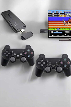 Atari Oyun Konsolu 2000 Oyunlu Game Stick 2.4G Wireless