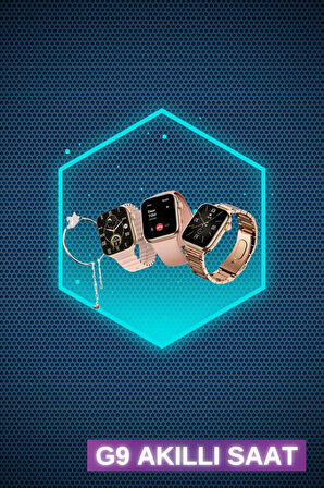 Kadınlar İçin 3 Kordonlu Akıllı Saat ve Dijital Göstergeli Powerbankli Bluetoo