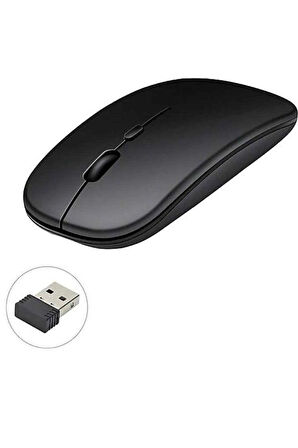 Kablosuz Mouse Fare Şarjlı Bluetooth Wireless Çift Modlu Sessiz
