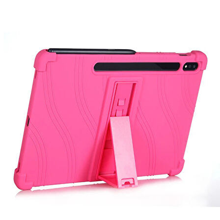 ALLY Galaxy Tab S8 S7 T870 / T875 11 inç Standlı Silikon Kılıf-(5775)