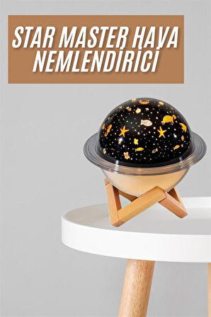 Hava Nemlendirici Led Işıklı Gece Lambası Yıldız Görünümlü Renk Değiştir