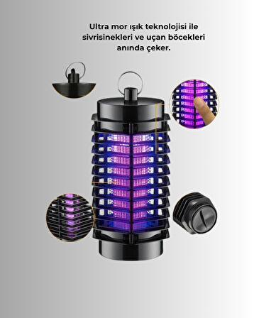 Kimyasal İçermeyen UV Işıklı Böcek ve Sivrisinek Kapanı – Güvenli Kullanı