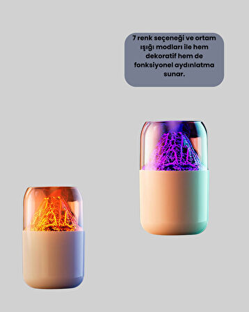 Şık Tasarımlı Aromaterapi ve Nemlendirici Cihaz