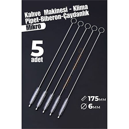 HSNET Mikro Fırça Klima Biberon Pipet Fırçası 5 Adet