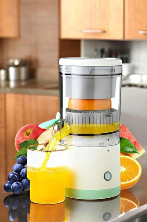 Meyve Sıkacağı USB Şarjlı Taşınabilir Çift Bıçaklı Güvenlik Kilidi