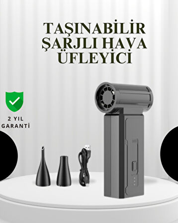 Taşınabilir Şarjlı Güçlü Hava Üfleme Aleti Çok Yönlü Kullanım