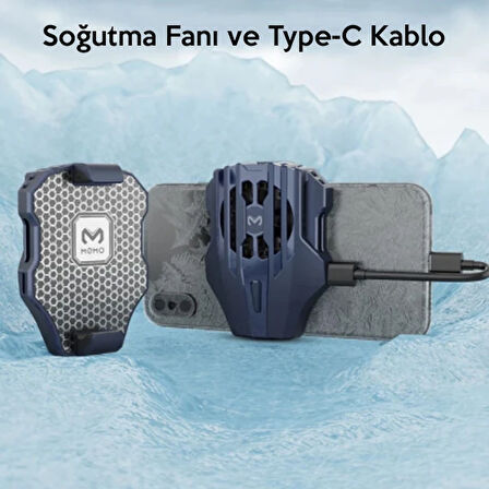 DL02 Telefonu Soğutma Fanı Radyatör (Type-C Kablo İle)-(5775)