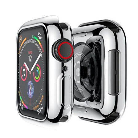 ALLY Apple Watch 7-8 45mm 360 Koruma Ultra Slim Silikon Kılıf-(5775)