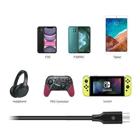 JYS 3in1 Nintendo Switch Oyun Konsolu Universal Şarj Kablosu Joy-Con Gamepad-(5775)
