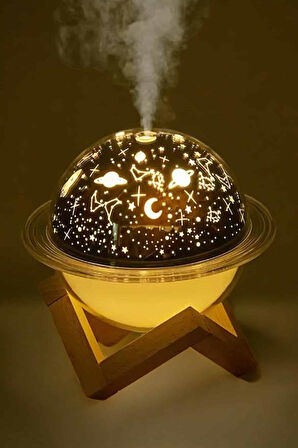 Hava Nemlendirici Masa ve Gece Lambası USB Projeksiyon Aromaterapi