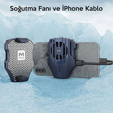 DL02 Telefonu Soğutma Fanı Radyatör (İPhone Kablo İle)-(5775)