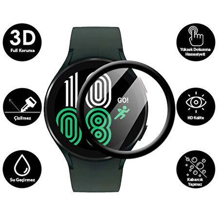 Sm Galaxy Watch 4 40mm 3D Full Kaplama Ekran Koruyucu PET+PMMA-(5775)