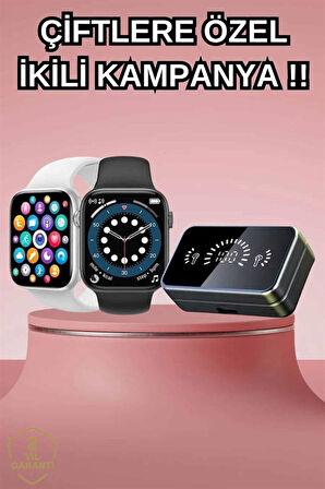 Powerbank Bluetooth Kulaklık Ve Yeni Model Akıllı Saat Seti ANC Özelliği Dokuna