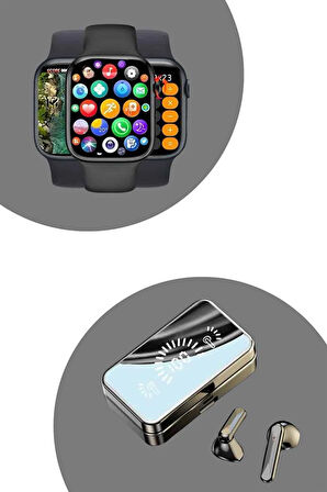 Powerbank Bluetooth Kulaklık Ve Yeni Model Akıllı Saat Seti ANC Özelliği Dokuna