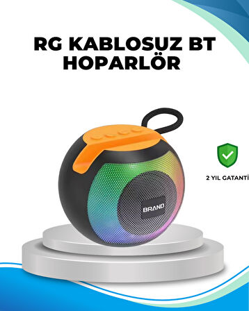 RGB Işıklı Taşınabilir Kablosuz Bluetooth Hoparlör
