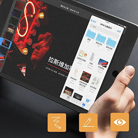 ALLY İPad Pro/Air 310.5 İnch Paper Like Film Darbe Emici Pet Ekran Koruyucu-(5775)