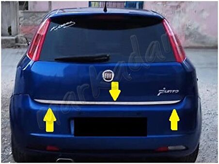 WOC Chrome Fiat Grande Punto Krom Bagaj Alt Çıta 2005 Sonrası Paslanmaz Çelik