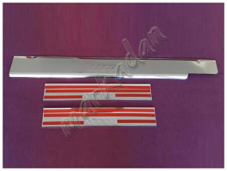 WOC Chrome Mercedes Vito W638 Krom Kapı Eşiği 1996-2003 3 Parça Paslanmaz Çelik