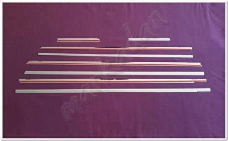 WOC Chrome Mercedes Viano W639 Kısa Şasi Krom Cam Çıtası 2004-2014 8 Parça Paslanmaz Çelik