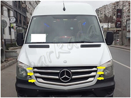 WOC Chrome Mercedes Sprinter Krom Ön Panjur 2013-2018 5 Parça Paslanmaz Çelik