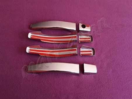 WOC Chrome Opel Corsa D Krom Kapı Kolu 2006-2015 4 Kapı Paslanmaz Çelik