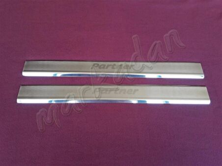 WOC Chrome Peugeot Partner Krom Kapı Eşiği 1996-2008 2 Parça Paslanmaz Çelik