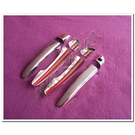 WOC Chrome Peugeot 3008 Sensörsüz Krom Kapı Kolu 2016 Sonrası 4 Kapı 8 Parça Paslanmaz Çelik