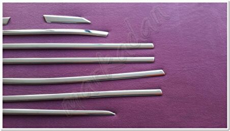 WOC Chrome Peugeot 3008 Krom Cam Çıtası 2016 Sonrası 8 Parça Paslanmaz Çelik