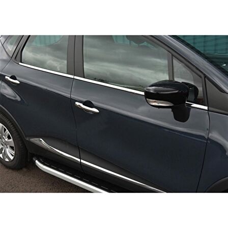WOC Chrome Renault Captur Krom Cam Çıtası 2013-2019 4 Parça Paslanmaz Çelik