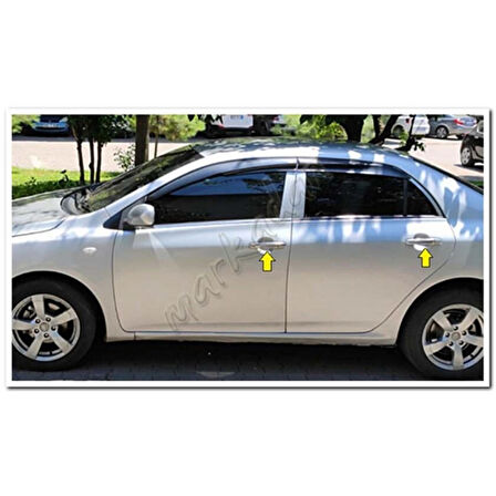 WOC Chrome Toyota Corolla Krom Kapı Kolu 2007-2012 4 Kapı Paslanmaz Çelik