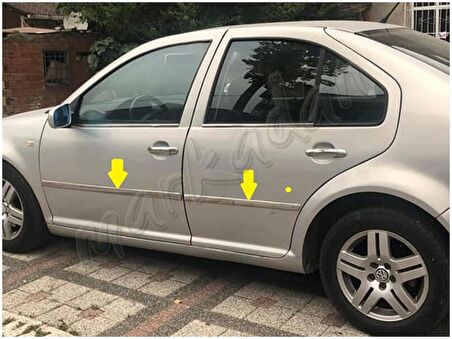 WOC Chrome VW Bora Krom Yan Kapı Çıtası 1998-2004 4 Parça Paslanmaz Çelik