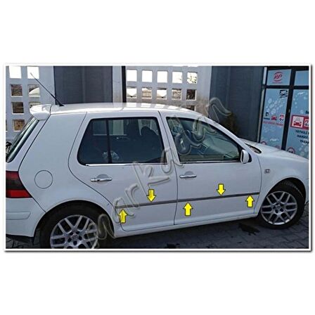 WOC Chrome VW Golf 4 Krom Yan Kapı Çıtası 1998-2004 4 Parça Paslanmaz Çelik