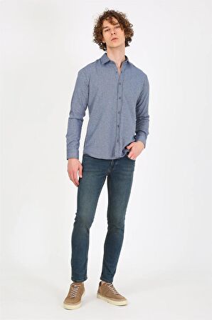 Markano Erkek Slim Fit Gömlek INDIGO