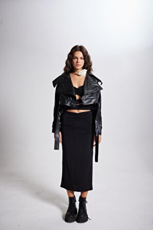 Markano Neeko Deri Ceket Siyah