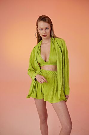 Markano Comfy Oversize Gömlek Yeşil