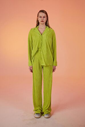 Markano Comfy Oversize Gömlek Yeşil