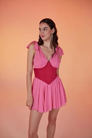 Markano Fiona Elbise Pembe