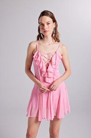 Markano Sorento Elbise Pembe