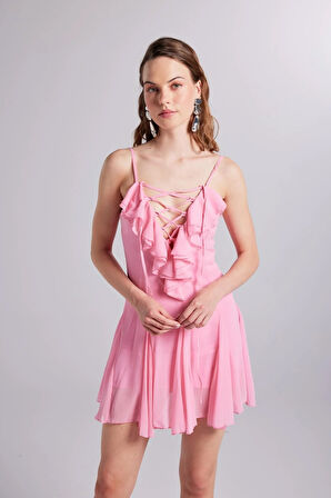 Markano Sorento Elbise Pembe