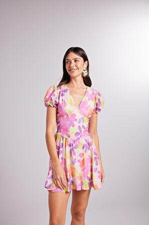 Markano Manica Elbise Pembe