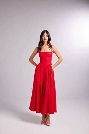 Markano Bridged Elbise Kırmızı