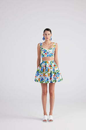 Markano Ravello Mini Etek Mavi